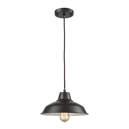 Classic Loft 11'' Wide 1Light Mini Pendant, Oil Rubbed Bronze